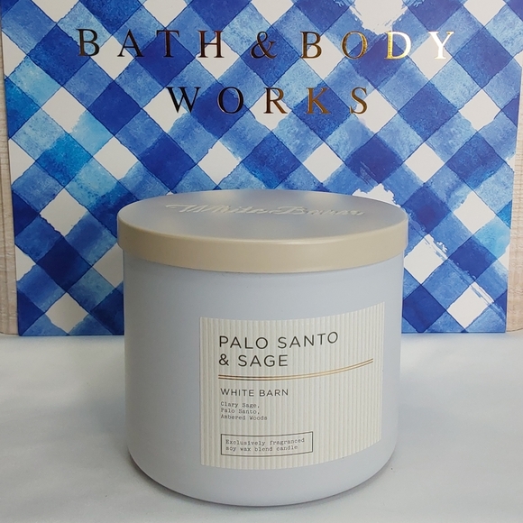 White Barn Palo Santo & Sage Candle - Cream - Picture 3 of 10
